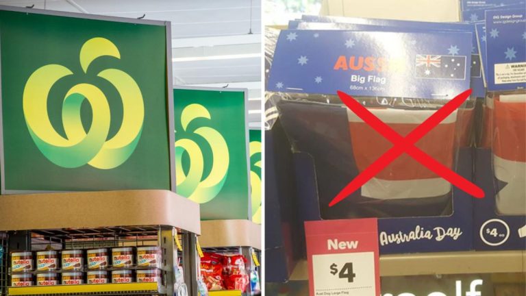 Woolworths confirms it has dumped all Australia Day merchandise from stores nationally
